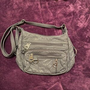 Smoke blue Textured Women's purse